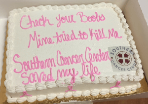 Cake for Breast Cancer Awareness at Southern Cancer Center