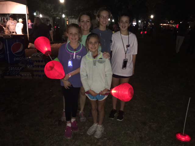 Kids participated in Light the Night Walk