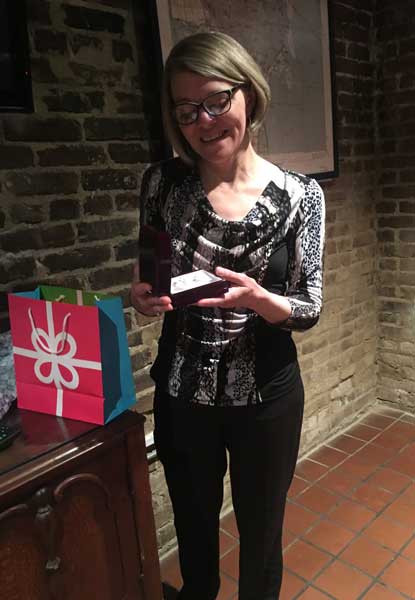 The Angie Calhoun having gift from Southern cancer center at Mobile.AL The Angie Calhoun having gift from Southern cancer center at Mobile.AL