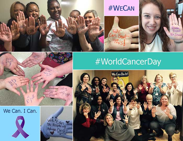 SCC's staff celebrating world cancer day