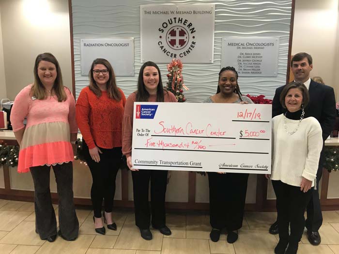Southern Cancer Center receives Transportation Grant from American Cancer Society