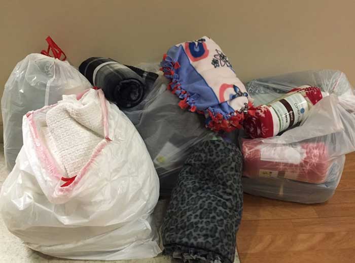 Lots of blanket in plastic cover at Mobile.AL