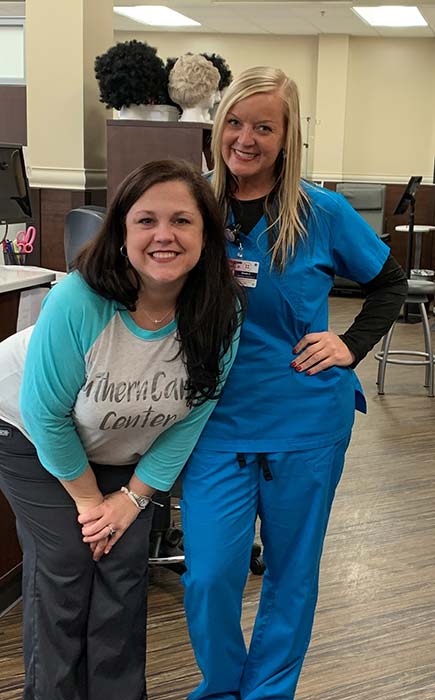 SCC staff dressed in blue