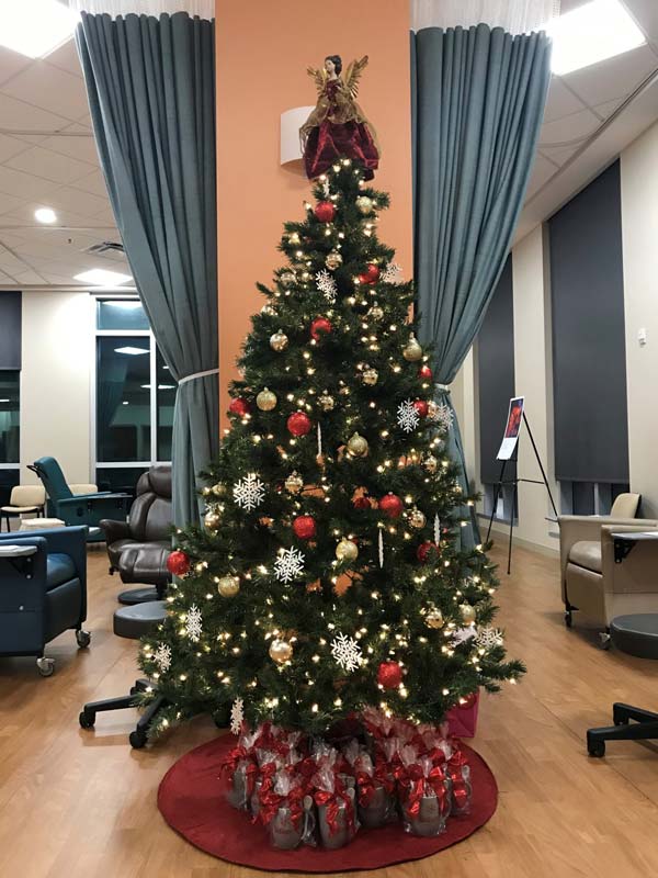 Christmas tree at Southern Cancer Center