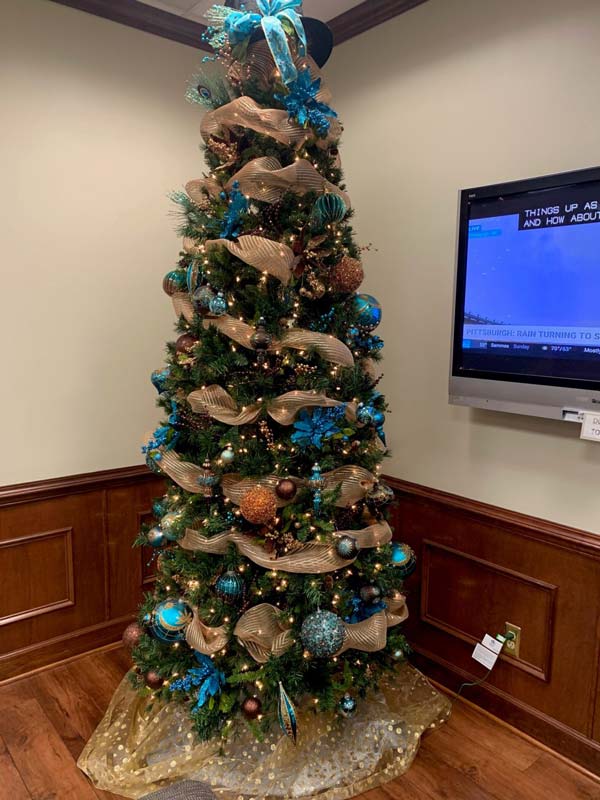 Christmas tree at Southern Cancer Center