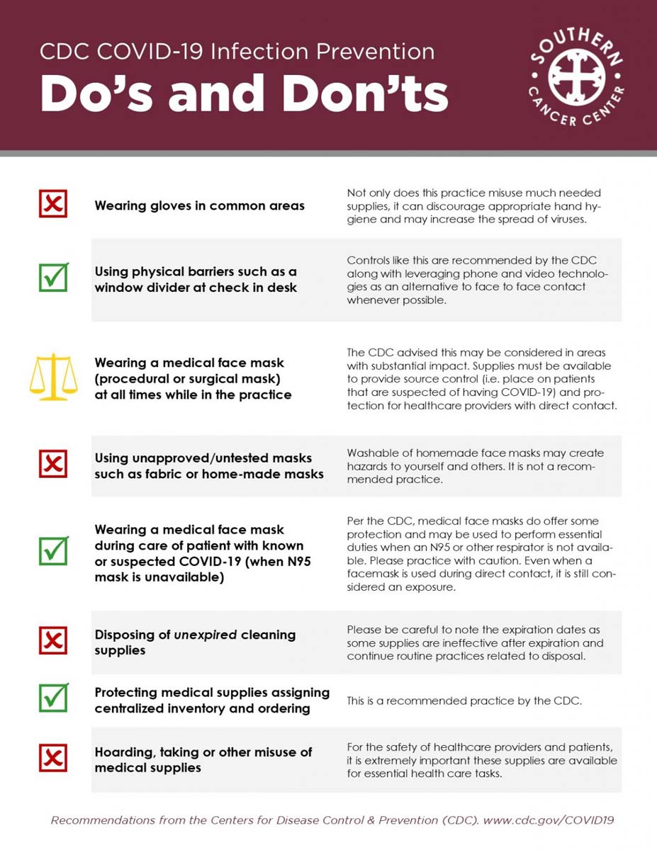 covid-19 do's and don'ts banner