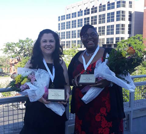  Southern Cancer Center chemo nurses Laura Cotton and Belinda Hall  Southern Cancer Center chemo nurses Laura Cotton and Belinda Hall with award 