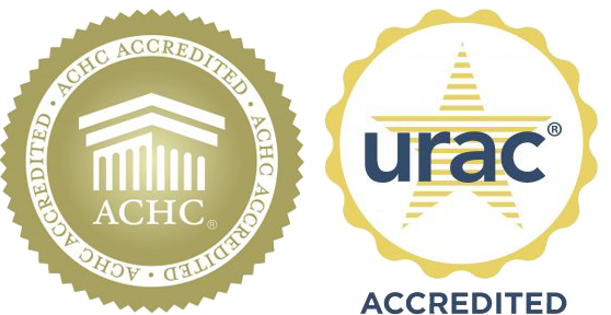 ACHC and URAC Accredited logos