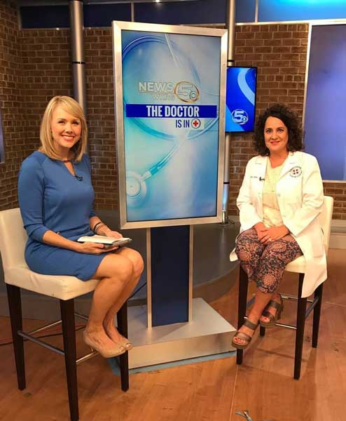 Nurse practitioner Lynn Land with The Doctor Is In news segment