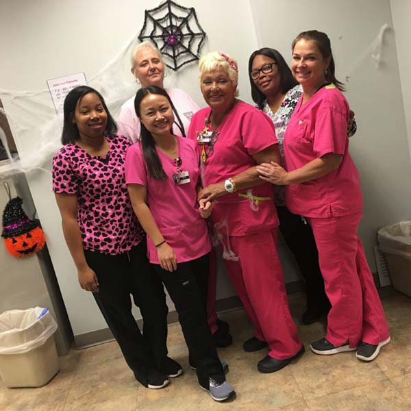 Southern Cancer Center's staff celebrating Pink day