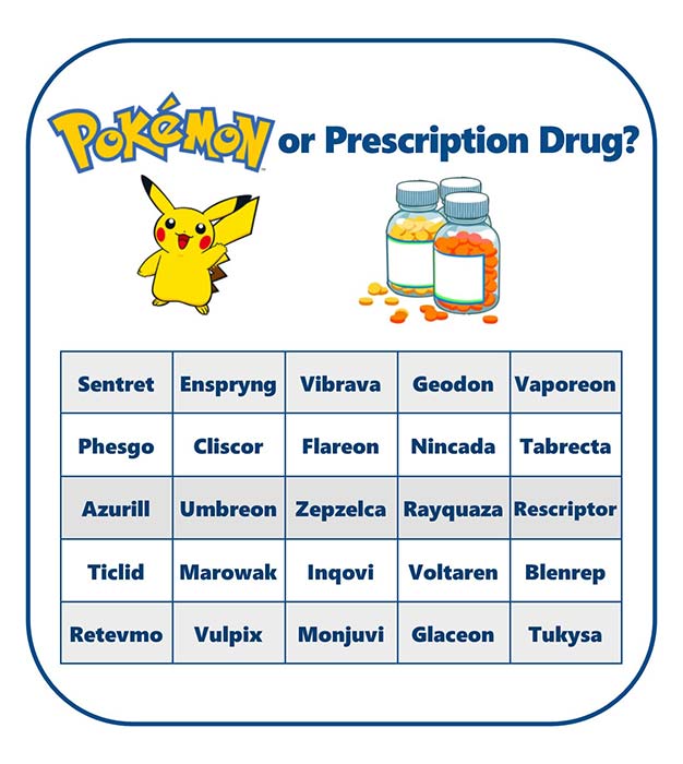 Pokemon or prescription drug