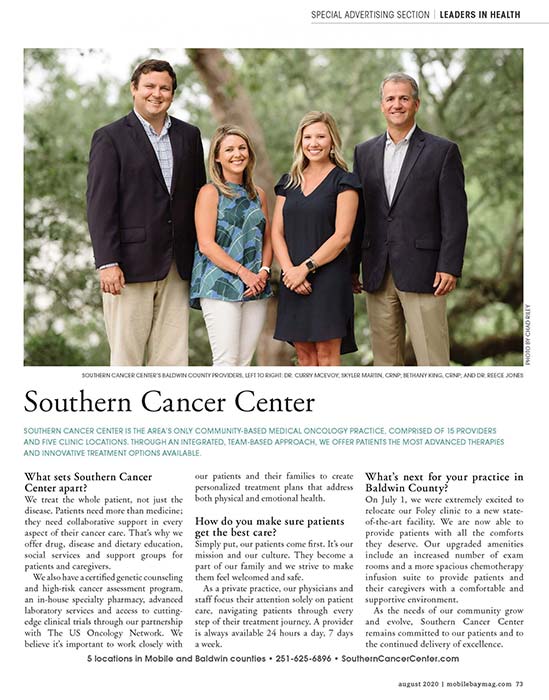 August issue of Mobile Bay Magazine