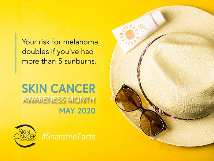 The Yellow theme poster of Skin cancer awareness month.