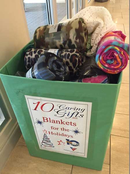 Green color blanket box at Mobile, AL