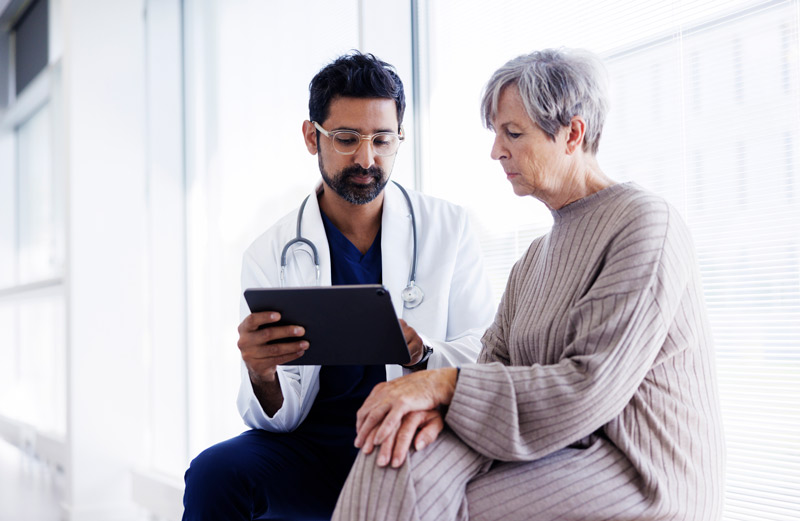 doctor advising patient