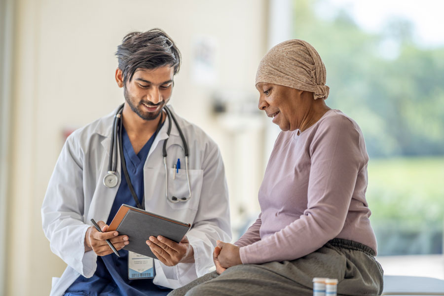 a doctor explaining something to a patient